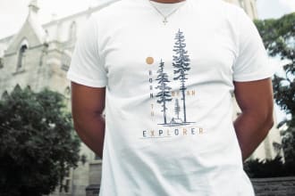 design a trendy and minimalist typographic t shirt logo