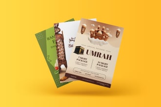 design an eye catching  islamic poster ,flyer, brochures and ramzan calendar
