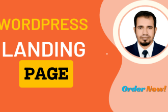 design and build a professional responsive wordpress landing page with elementor