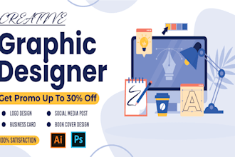 professionally handle your graphic design work using illustrator and photoshop