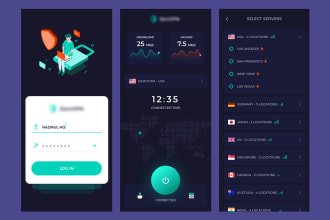 develop vpn app with super admin panel for android and ios platforms