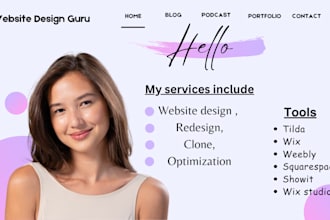 design redesign clone or optimize website with wix studio, weebly tilda showit