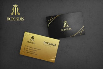design gold and black simple business card design