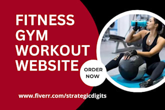 design fitness gym workout health firearm personal coach shopify store website