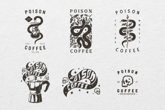 do 3 design simple minimalist retro vintage logo