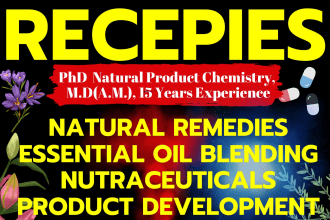 formulate herbal remedies and cosmetic formulations