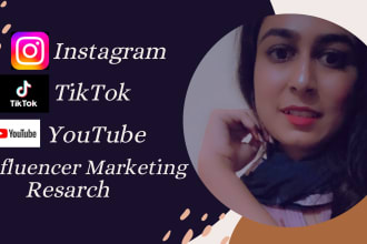 research and identify the best influencers on instagram, tiktok, and youtube