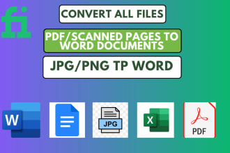 convert pdf to word, scanned image to word or google docs