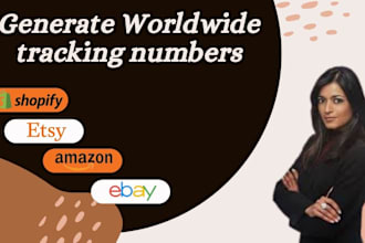 generate real tracking numbers for yours shopify store ebay store amazon store