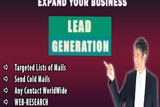 acquire targeted email lists for leads and send cold mails