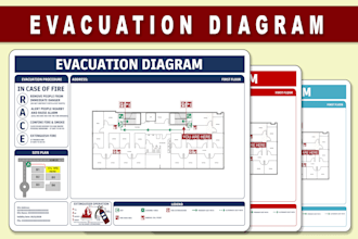 design evacuation plan, fire escape plan