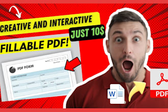 create a creative and interactive fillable PDF form