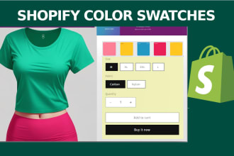 add color swatches on shopify dawn theme product page and other themes