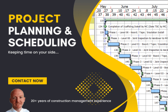 produce project scheduling, gantt chart and programme services