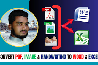 do convert PDF, image and handwriting to word and excel
