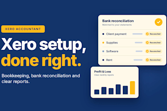 set up xero accounting and bookkeeping with reconciliation
