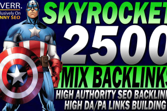 do 2500 high quality mix backlinks package all in one white hat seo links