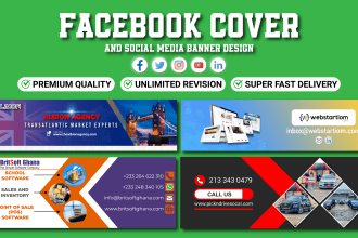 fb cover, youtube cover art, linkedin banner, instragram cover, twitter header