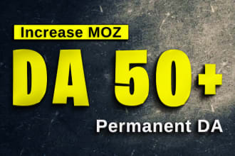 increase domain authority da50 plus