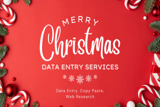 merry christmas asistente virtual de data entry, copy paste, web research