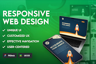 design the UI UX of a responsive website