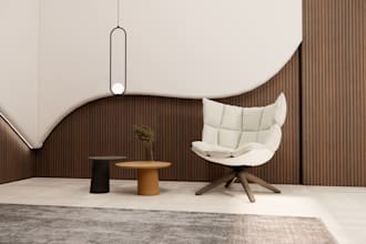 interior design functional office space, studios, workspaces, commercial, in 3d