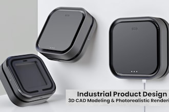create industrial product designs and 3d renderings
