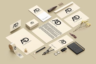 create visiting card design, letterhead and all stationery design