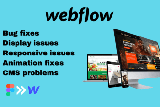create, fix and update your webflow website design