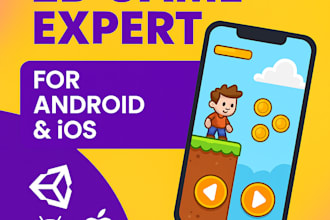 create a 2d unity games for android and ios
