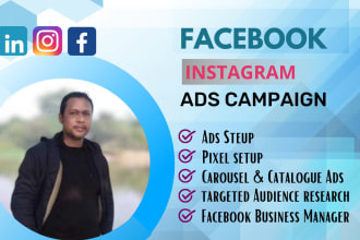 do facebook ad campaigns,fb advertising, instagram ads, pixel and bm setup