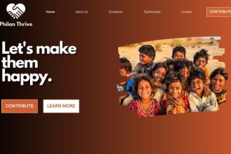 create a non profit website charity website for nonprofit charity donations
