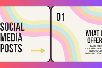 design clean and colorful socials for children content