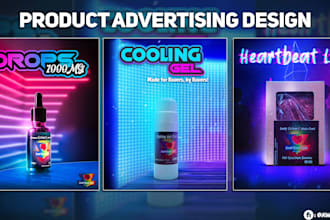 design product advertisement posters and promotional ad banners