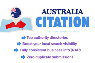 create 50 top quality australia local citations