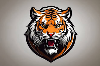 make different tiger mascot logo for your company