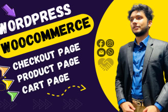 customize or fix woocommerce single product, cart, checkout page