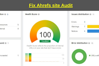 fix website ahrefs site audit, semrush seo audit and broken links errors