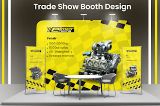 design trade show booth and backdrop for your exhibition