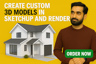 create custom 3d models in sketchup and render