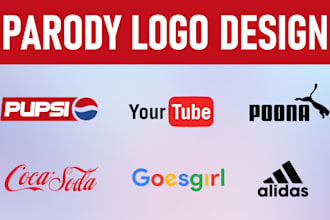 remake and copy parody logo design of famous brands