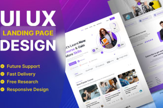design saas landing page UI UX and prototype in figma