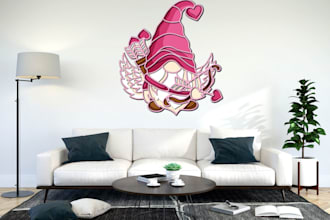 make dxf file valentine day laser cut decor