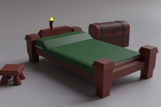 do 3d low poly objects, game props, asset packs and more