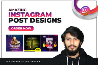 design attractive instagram or facebook post, banner, ad, or story