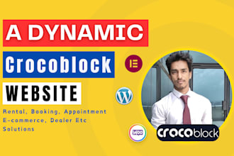 design or redesign dynamic wordpress websites using crocoblock and elementor pro