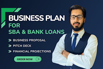 prepare a complete business plan for sba and bank loans