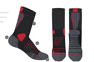 design a technical sport socks, knitted socks