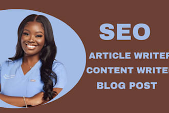 create a captivating SEO writing, blog post, blog writer, article writer