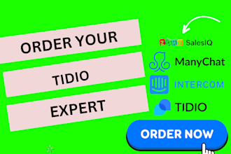 build chatbot and live chat for your website with tidio, intercom